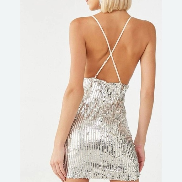 Forever 21 Silver and Rose Gold Sequin Dress - Picture 12 of 16